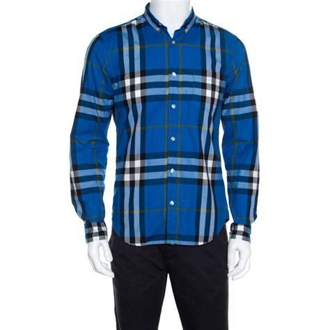 burberry long sleeve blue|burberry long sleeve button up.